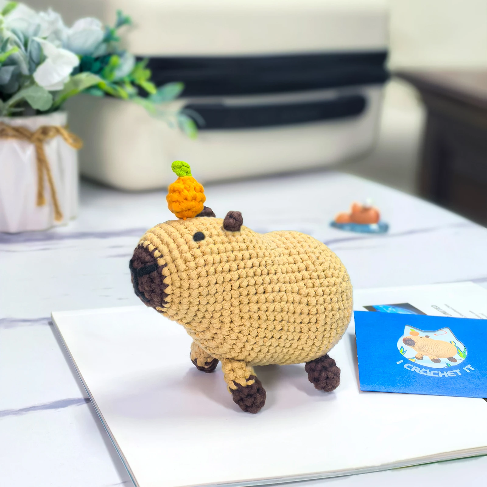 Capybara crochet Kit Crochet Kit for Beginners Easy crochet yarn Crochet Kit for craft lovers Christmas Gift crochet yarn crochet kit