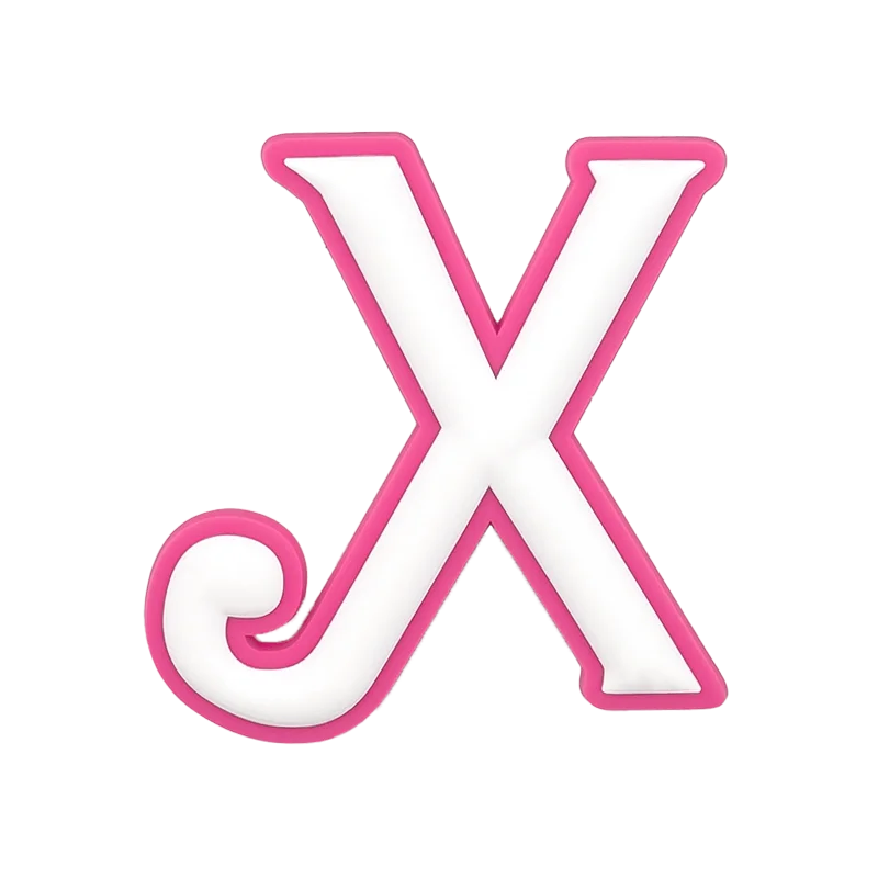 1pcs Pink White Roman Alphabet Charms For Beach Bag Accessories Latin Alphabet Beach Tote Bag Accessories