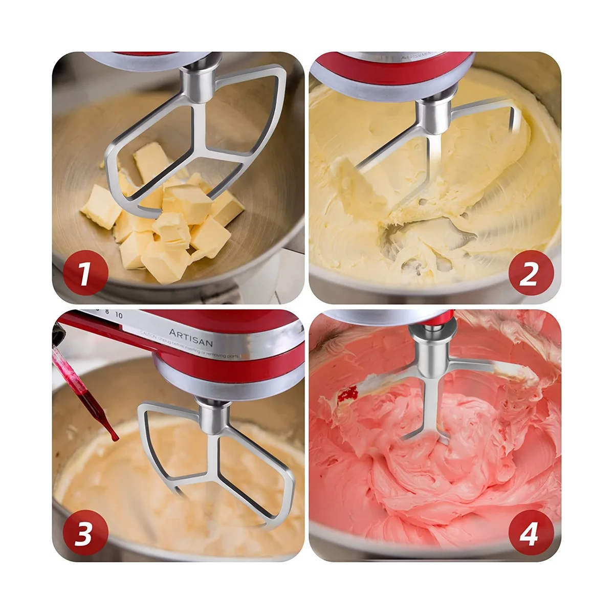 Paddle Attachment for Kitchenaid Stand Mixers 5 Quart Lift and 6 Quart Flex Edge Beater Dishwasher Safe mixer accessory