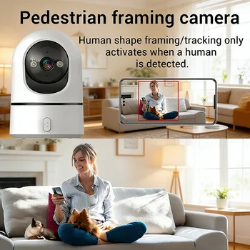 WiFi Home HD Night Vision Camera Wireless One-Touch Call Smart Monitoring 360° Remote Indoor Surveillance Human Detection 1