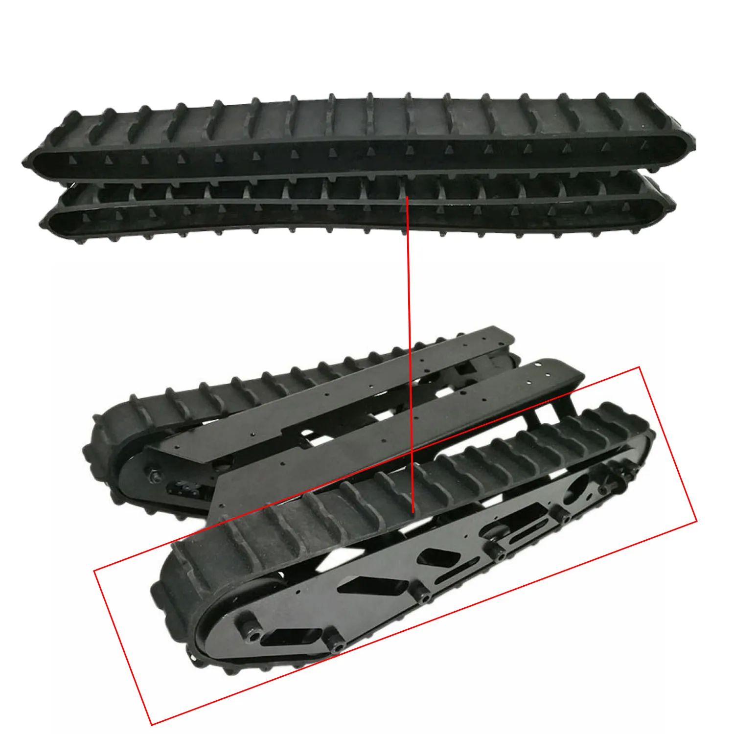 Replacement Rubber Tank Tracks - 4PC DIY Model Tank Treads For Toy Tanks