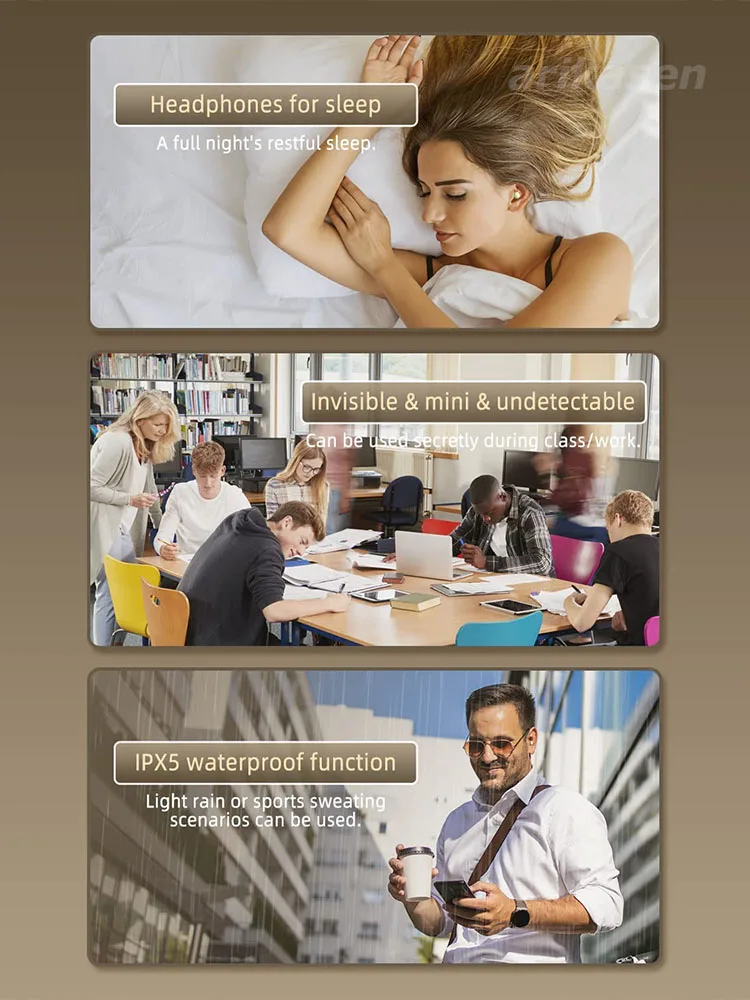 Professional Invisible Comfortable Sleep Earbuds 2026 New Ultra Thin Wireless for Side Sleepers Noise Cancelling Deep Sleep Rest