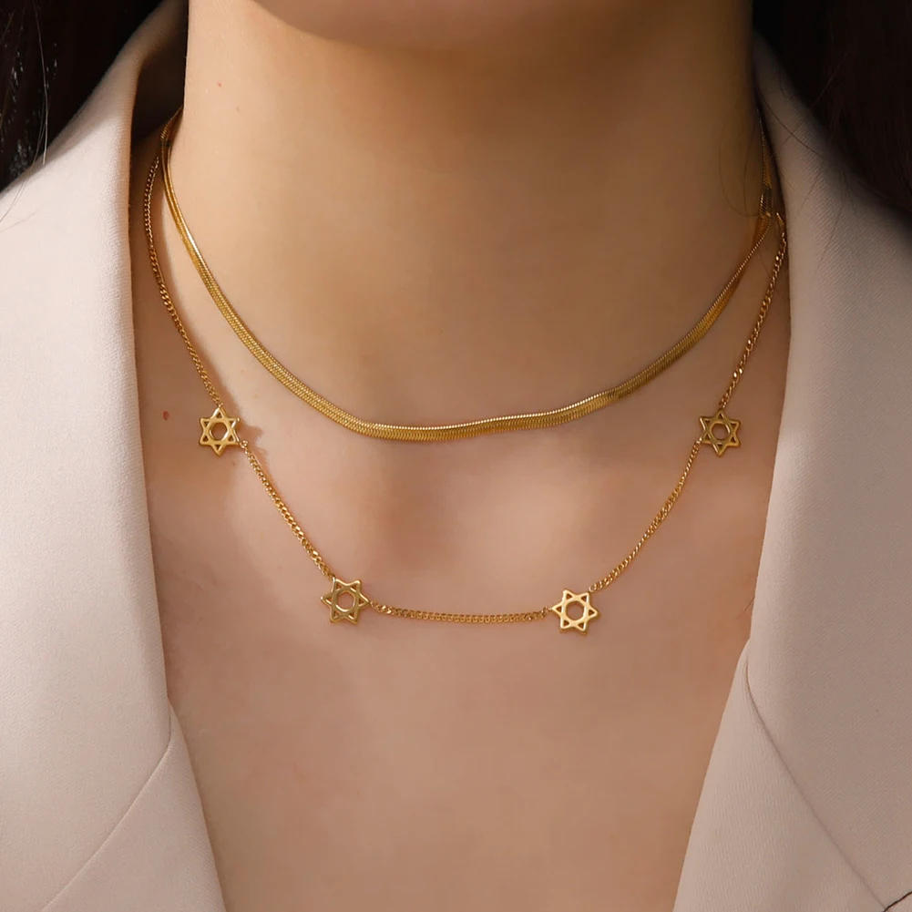 正規品・新品未開封・未使用！ [RUNSEOKJIN] Necklace Star of David Necklace Pentagon Vintage Jewelry Magen David Viking