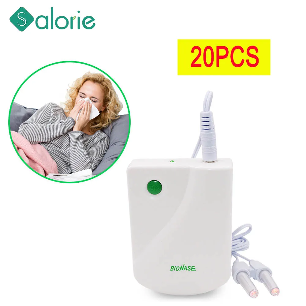 

20pcs Nose Rhinitis Sinusitis Cure Therapy Nose Care Machine Hay Fever Low Frequency Laser Proxy BioNase Device Wholesale