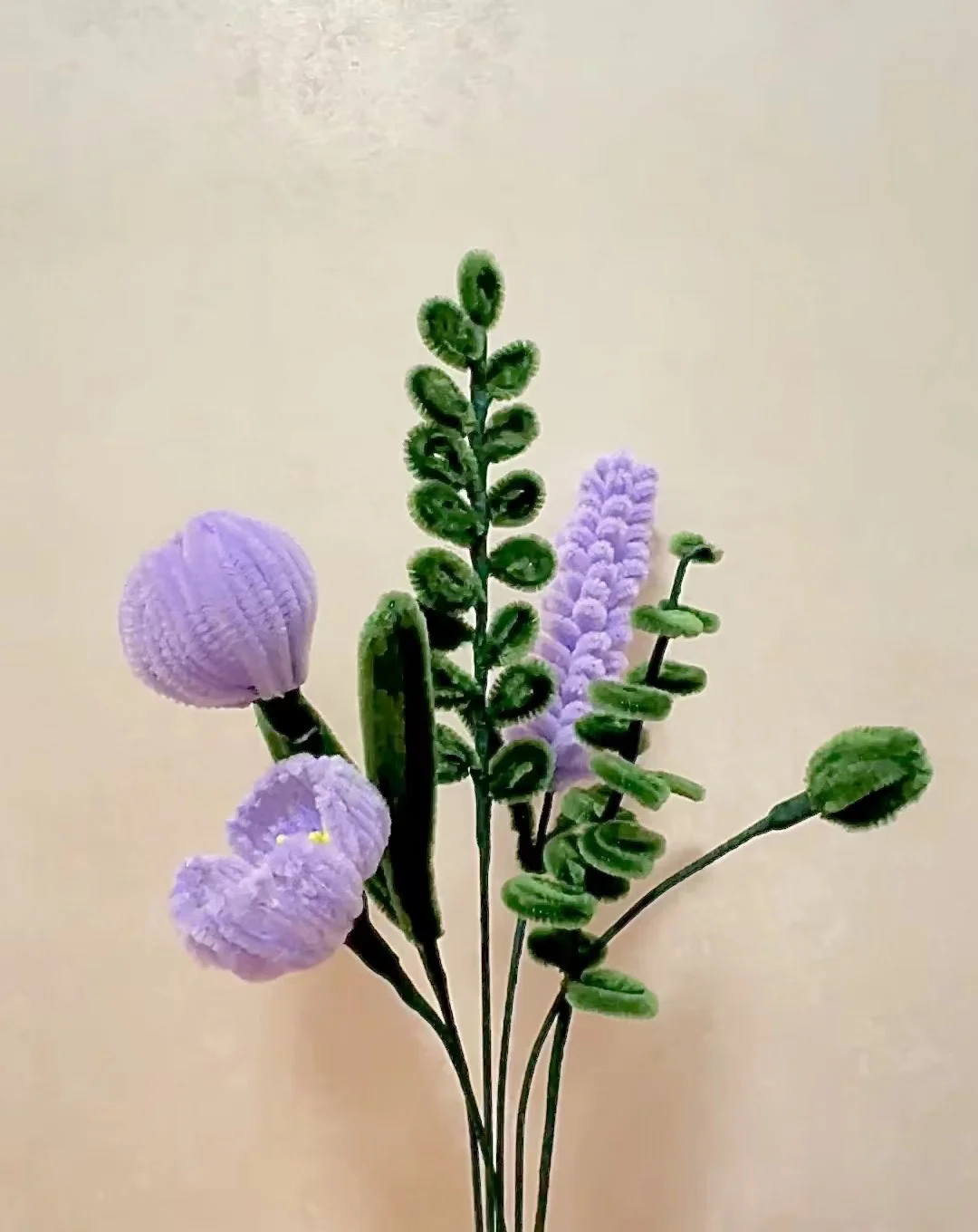 Purple twist stick handmade bouquets diy material package encryption top tulip corn poppy handmade flower material package full