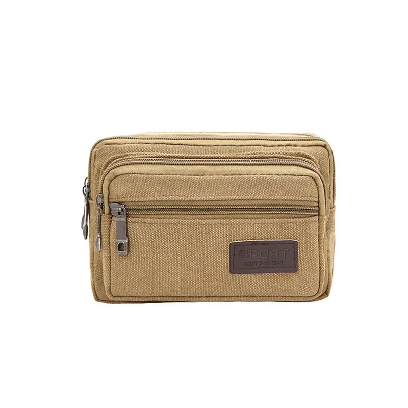 Outdoor Leinwand Taille Tasche Sport Multifunktionale Männliche Taille Pack Hohe Qualität Langlebig Hohe kapazität Taschen Tragbare Telefon Geldbörse – Detail 9