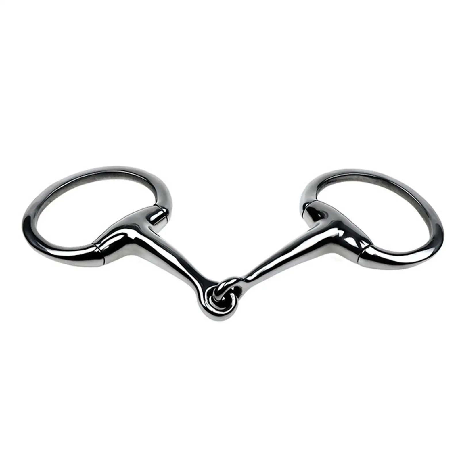 Stainless Steel Horse Snaffle, Bit Tack, Training Bit, Portable,with Rings,Horse Mouth Bit,Horse Chewing Snaffle for Outdoor 2