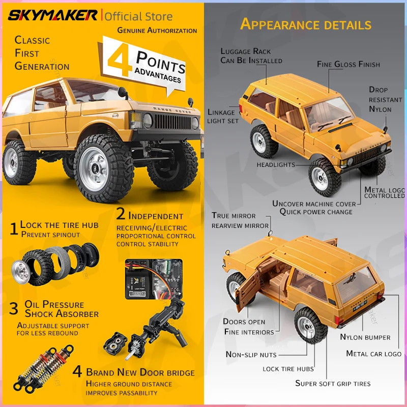 MN Model RC Car Mn168 1/12 Full Scale RTR 2.4G 4WD 280 Motor Proportional Off-Road Remote Control RC Truck Kids Toys Metal Parts 3