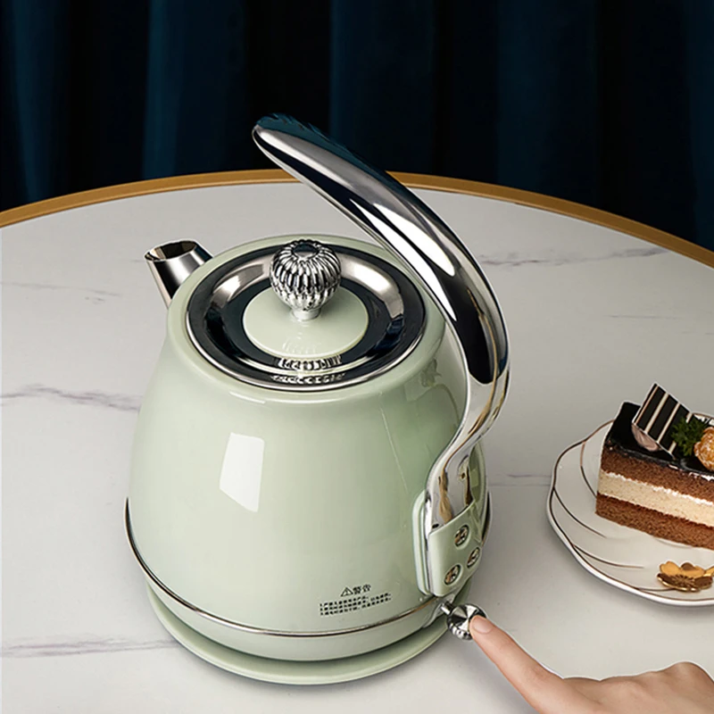 DMWD 1500W 220V Retro 304 Stainless Steel Electric Kettle 1.5L Portable Travel Water Boiler Coffee Pot 6
