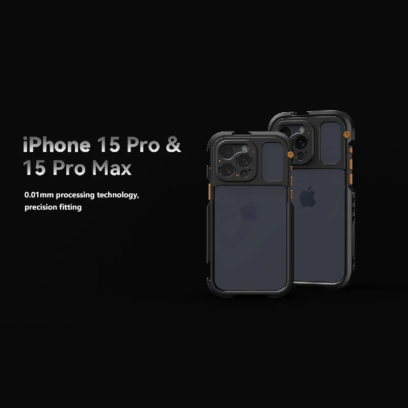 Fotorgear 금속 휴대폰 케이스, T 마운트 휴대폰 렌즈용 보호 휴대폰 케이스, 아이폰 15 프로 맥스용