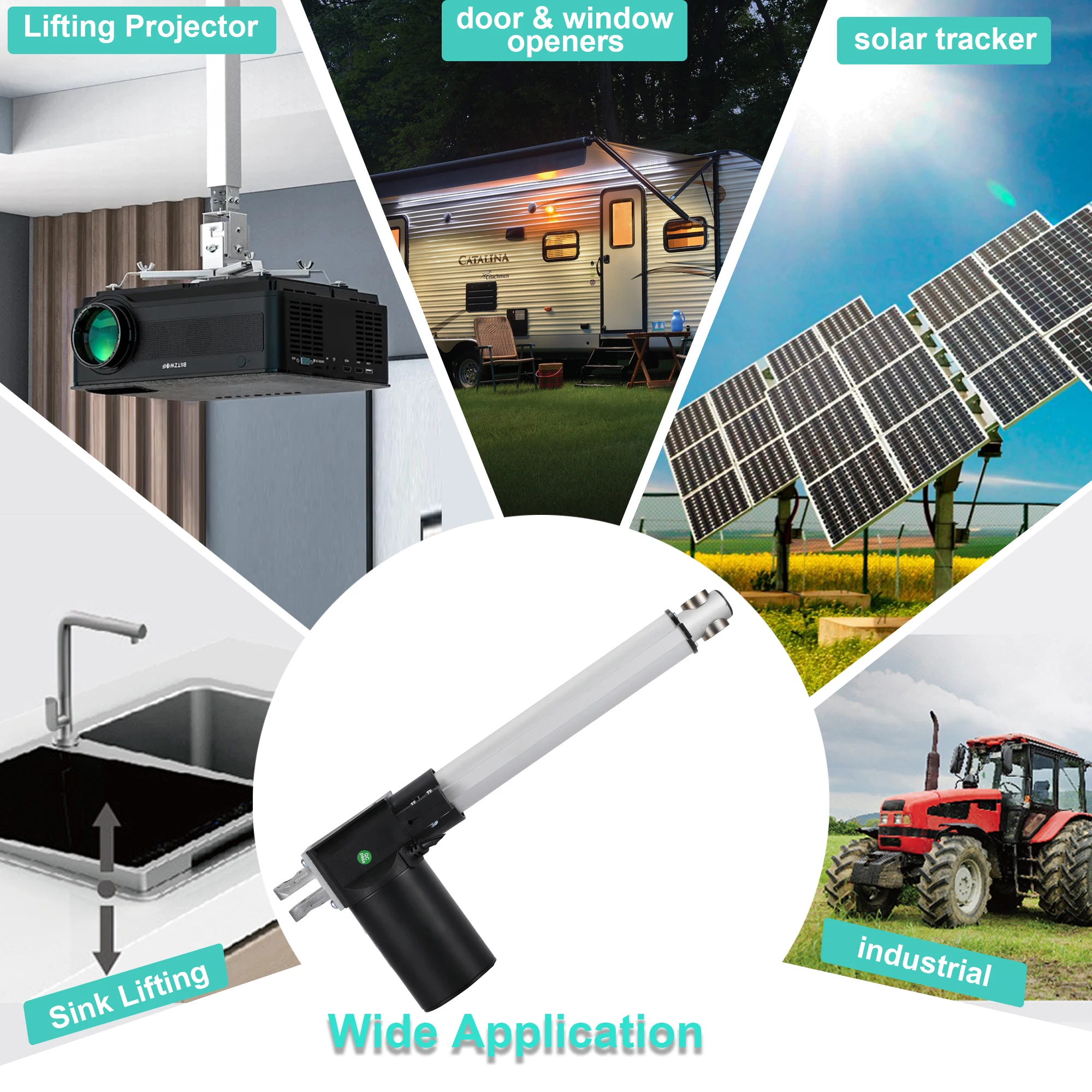Krihom 36V48V, Vertikalmotor, Linearantrieb, 6000N, 50mm 500mm 1000mm, für automatische Positionierung, Einstellung und Push-Pull-Uhrwerk – Detail 7
