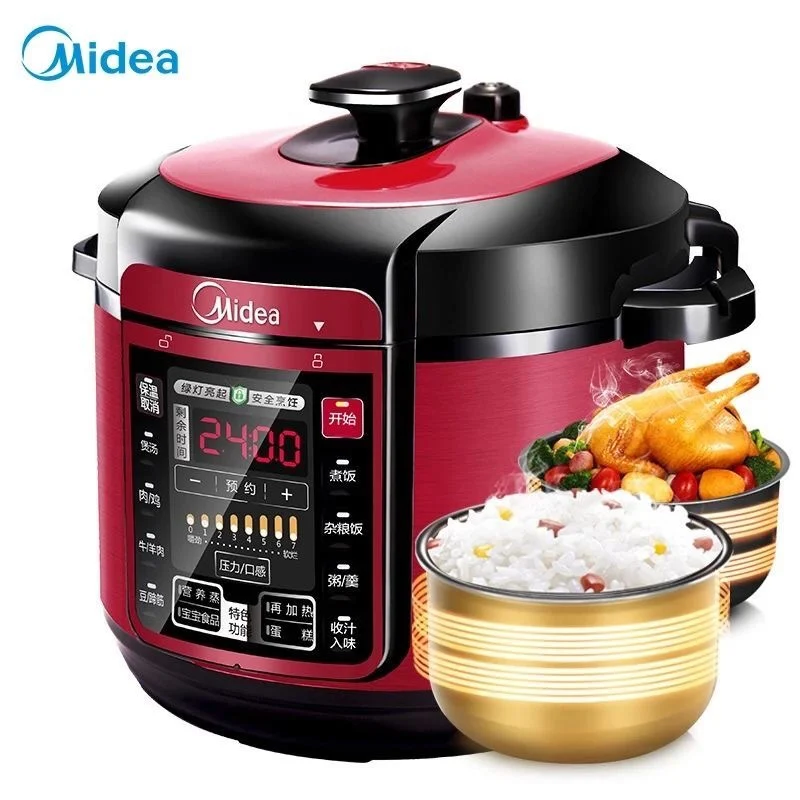 Midea 6L Electric Pressure Cooker Household Double-Ball Large Capacity Intelligent Multifunctional Electric Pressure Cooker 5