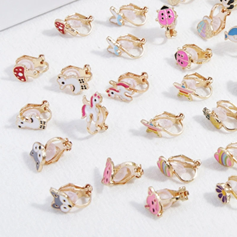 24 Pairs Assorted Animal Non-Piercing Earring for Women Girls Clip on Earrings