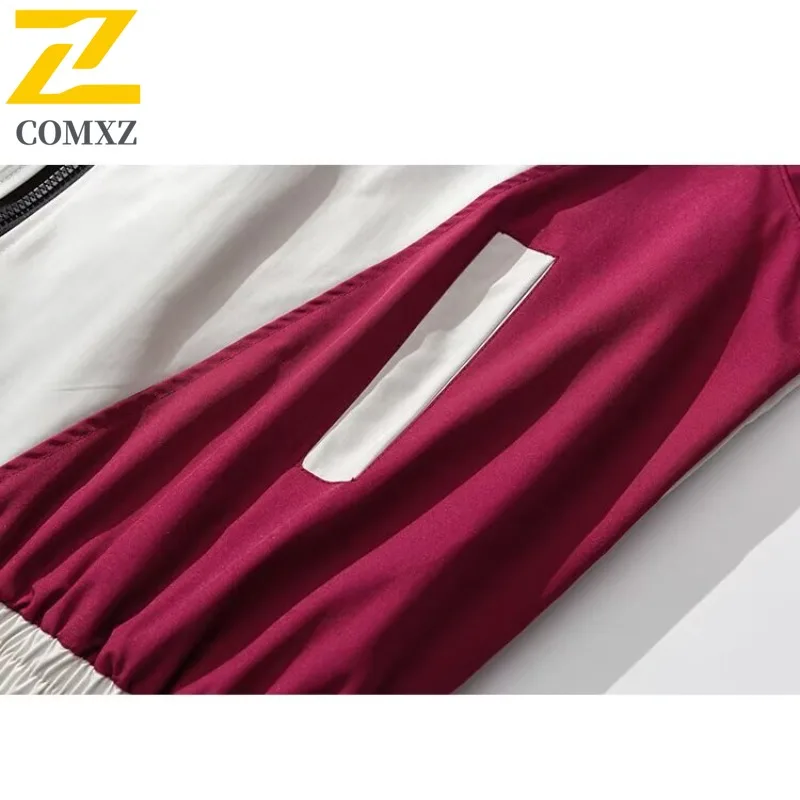 COMXZ 2025 New Men High Street Functional Cargo Jacket Loose Versatile Spring Autumn Waterproof and Windproof Casual Outdoor Top