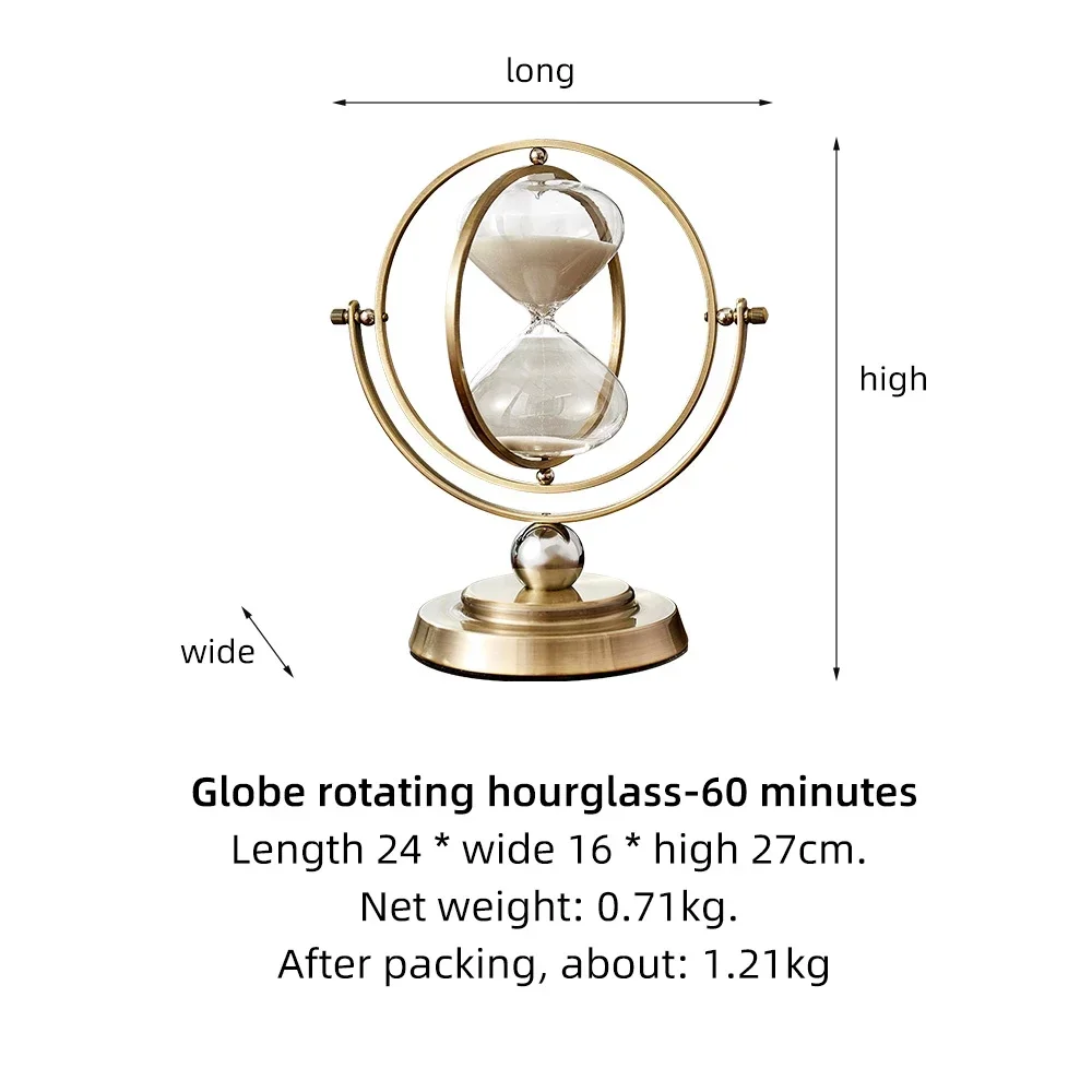 Nordic Creative Retro Metal Hourglass Timer TV Cabinet Porch Decoration Hourglass Timer Office Home Decoration Ornaments sand timer