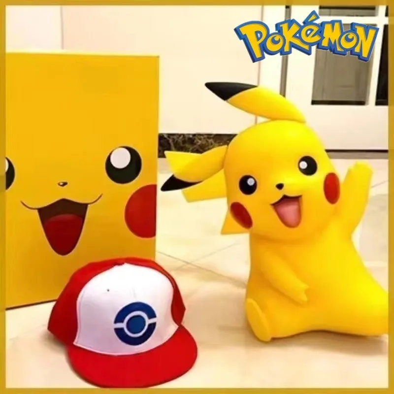 

33cm Large Size 1:1 Pokemon Pikachu Action Figure Anime Pocket Monster Cartoon Figurines Model Statue Dolls Toys Children Decor