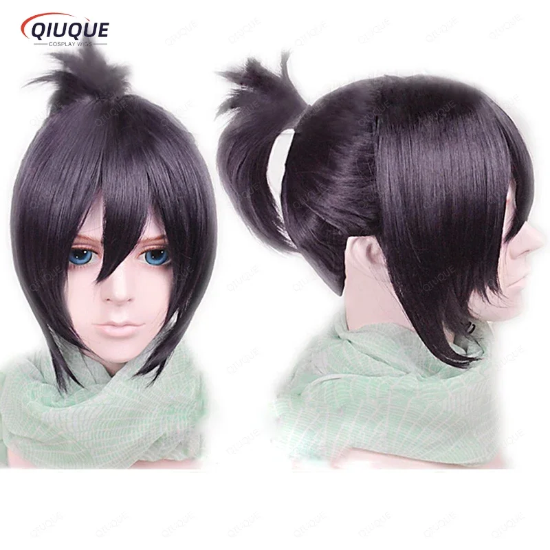 

Парик для косплея аниме Noragami yato, короткие, темно-фиолетовые, термостойкие, с плетением