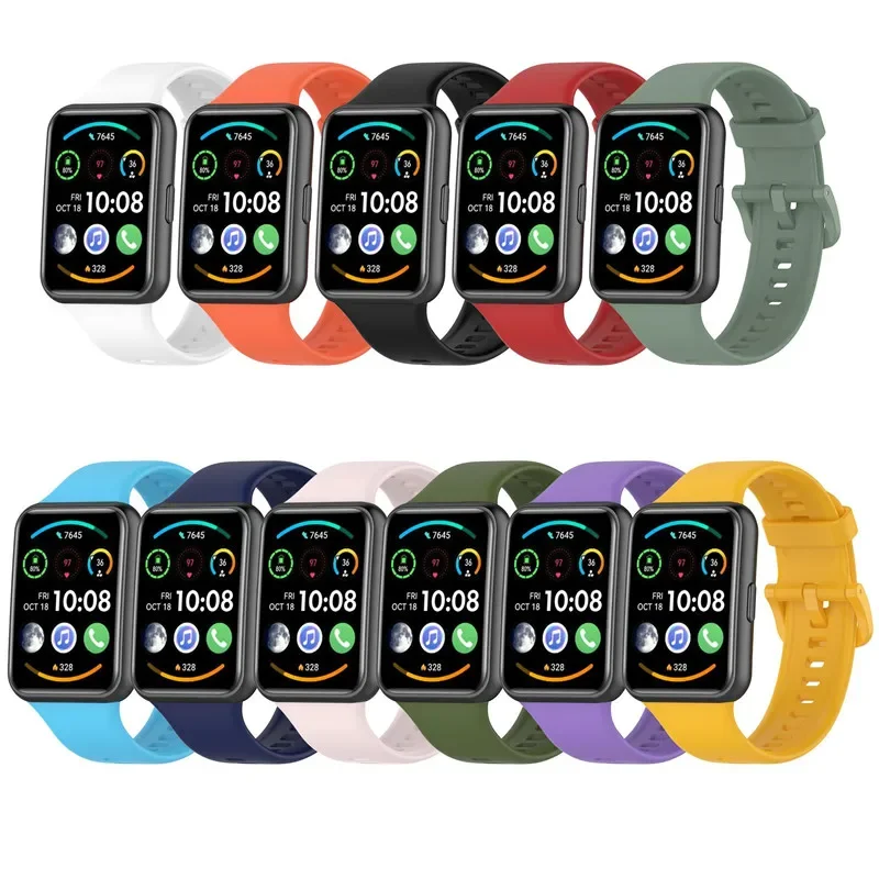 

Strap For Huawei Watch Fit 2 Silicone Sport Loop Wristband For Huawei Watch Fi2 Active Watch Band Correa