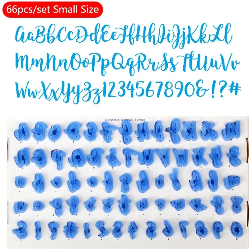 Plastic Fondant Cookie Printing Mold Set Alphabet English Letters Cake Decoration Biscuit Stamping Mold
