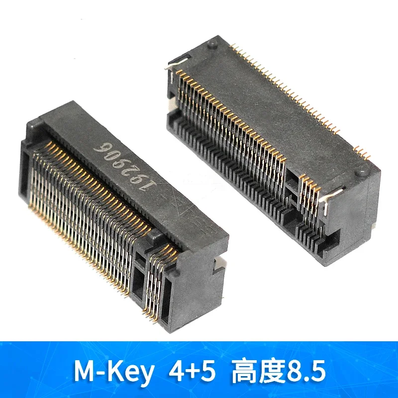 M.2 Connector 67P A E M KEY NGFF Interface Socket for SSD 2pcs wire connectors pcb connectors