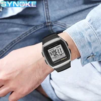 SYNOKE-Montre numérique étanche multifonctionnelle pour garçons, montre électronique pour étudiants, sports de plein air, montre carrée rétro 6