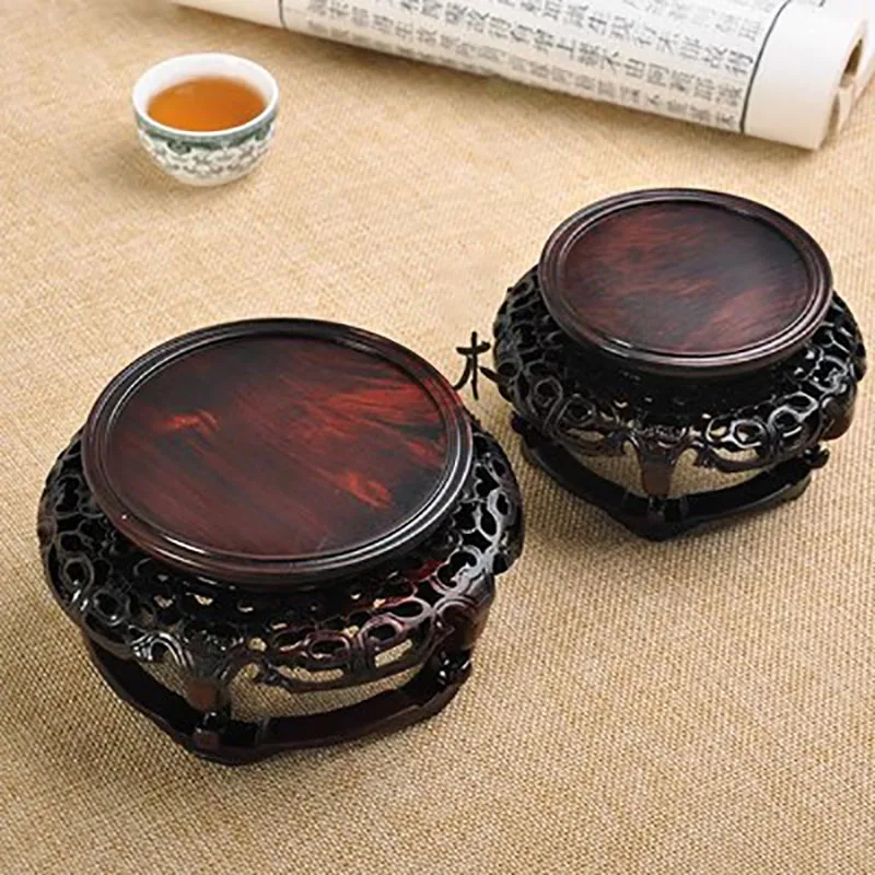 Redwood Sour Branch Flower Vase, Neoclassical Fragrant Porcelain, Bonsai, Small Flower Vase, Antique Circular Decoration Base