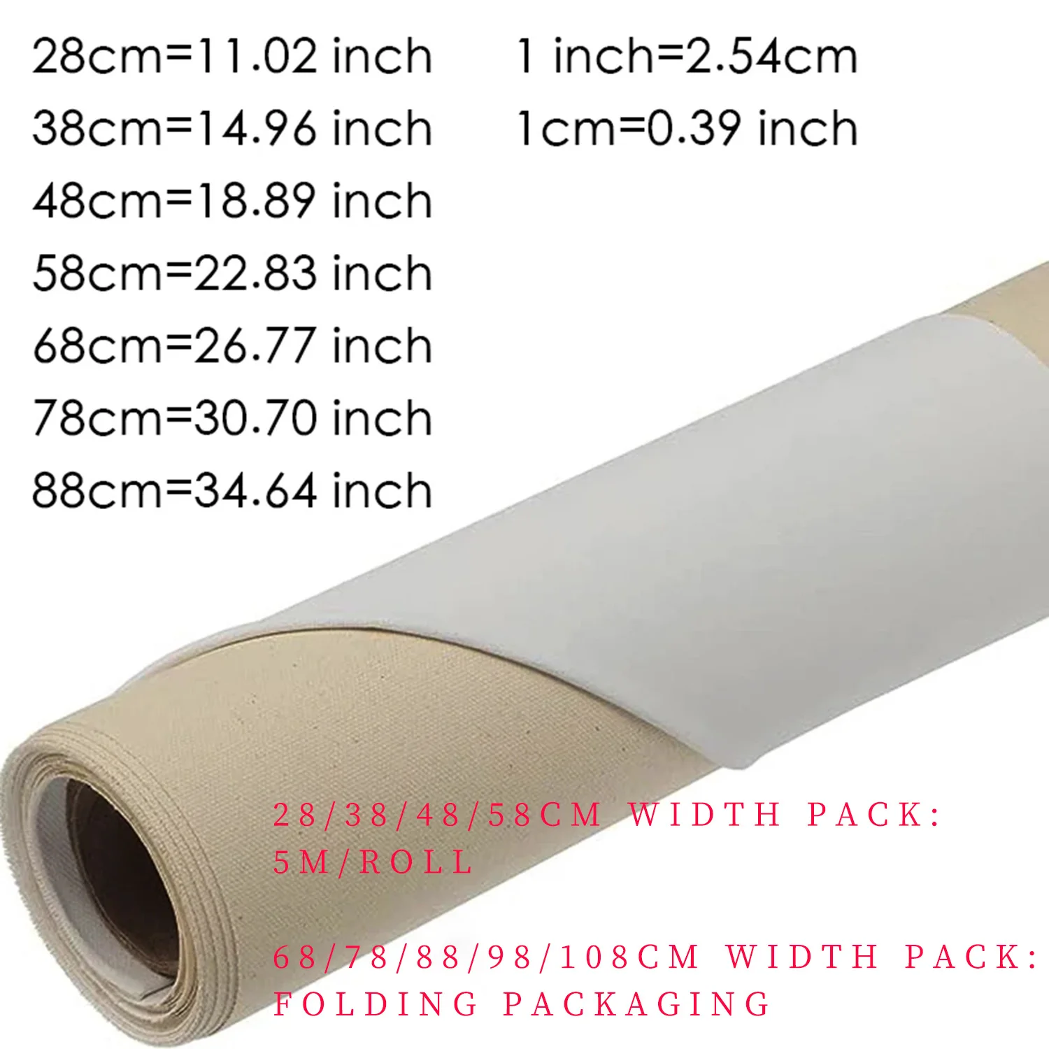 5M Professional Blank Canvas for Painting Acrylic Oil Painting Canvas Cotton/Linen Blend Primed Art Supplies for Artist