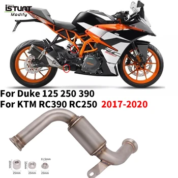 For KTM Duke 390 125 250 390 RC390 2017 - 2020 Motorcycle Exhaust System Modified Espace Mid Link Pipe Connect Original Muffler