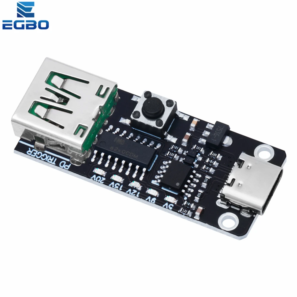 100W USB-C Fast Charge Trigger Module with PD/QC Compatibility - Power Delivery Boost Board