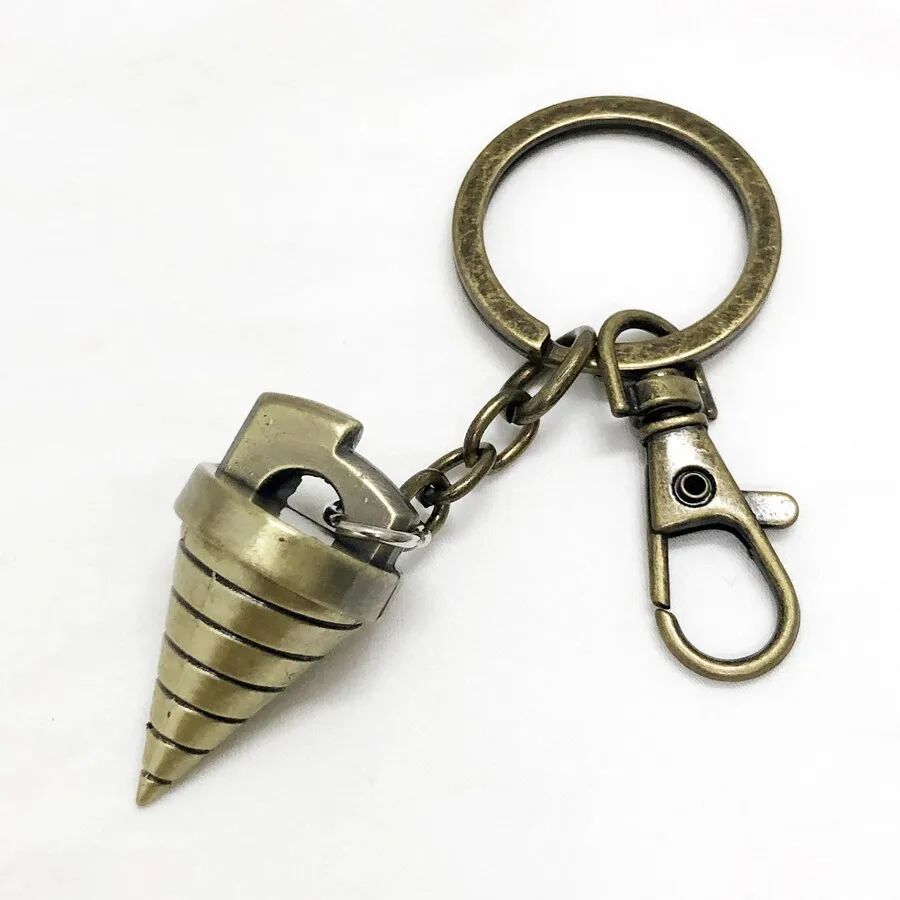Anime Tengen Toppa Gurren Lagann Necklace Core Drill Pendant Keychain keyring Jewelry Cosplay Toy Birthday Women Men Gift 3