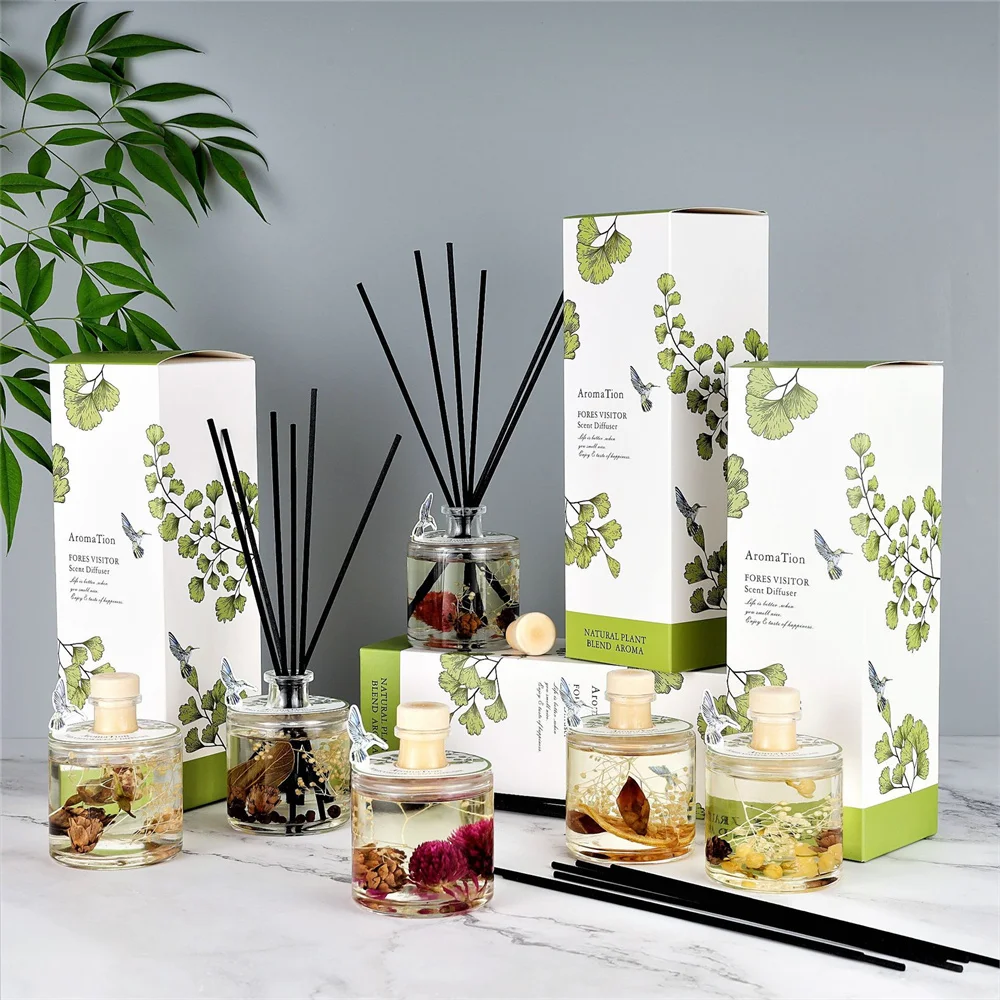 

Ароматический диффузор с палочкой, 100 мл, освежитель воздуха, стеклянный Ароматерапевтический масляный диффузор для дома, спальни, ванной, офиса