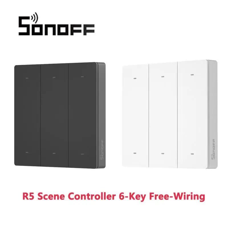 Controlador de Cena Sonoff-switchman r5 com Bateria Fiação Livre de Teclas Ewelink-controle Remoto Funciona com Sonoff m5 Minir3 Smart Home