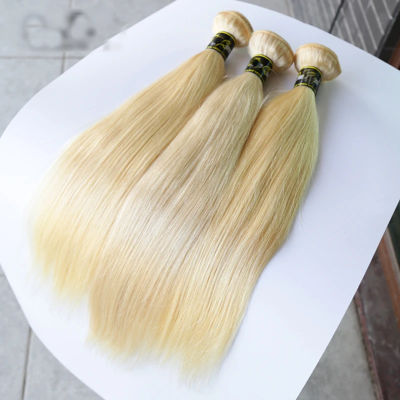 NextFace Blonde Straight Human Hair Bundles Brazilian Hair # 613 Honey Blonde Long Straight Bundles 12-40 inch SALE