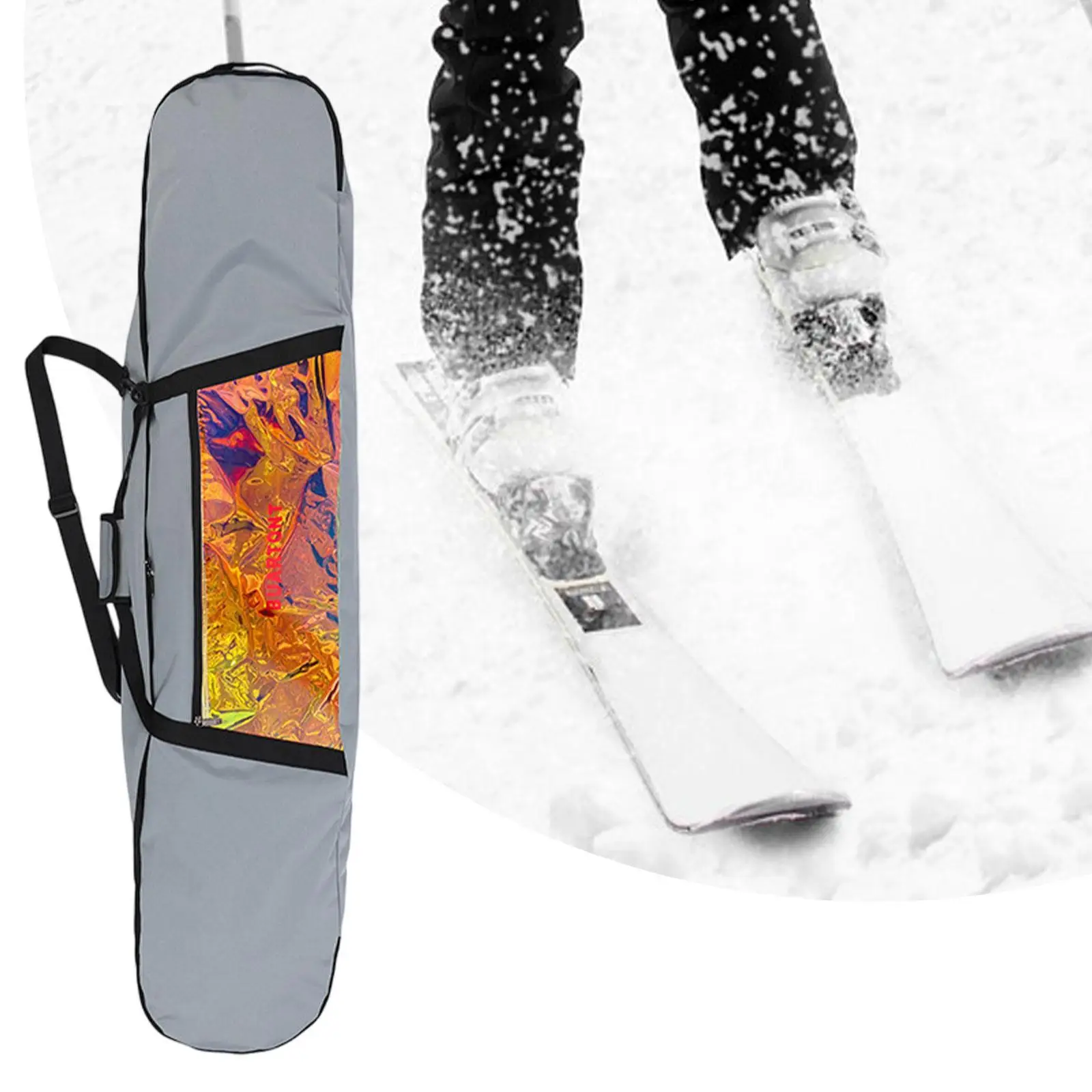 Snowboard Bag Fit Board Boots Adjustable Strap Portable Skate Bag for Air Travel Road Trips Snowboarding Women Men Winter Sports