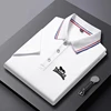 Solid Color Polo Shirt Men's Business Polo Collar Half Sleeved Top Summer Casual Short Sleeved T-shirt for Men An 2