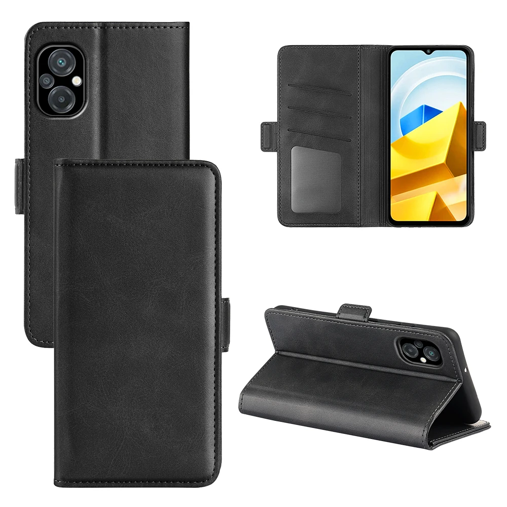 

Чехол для Xiaomi POCO M5 4G, кожаный бумажник, флип-чехол, винтажный Магнитный чехол для телефона POCO M5 4G Coque