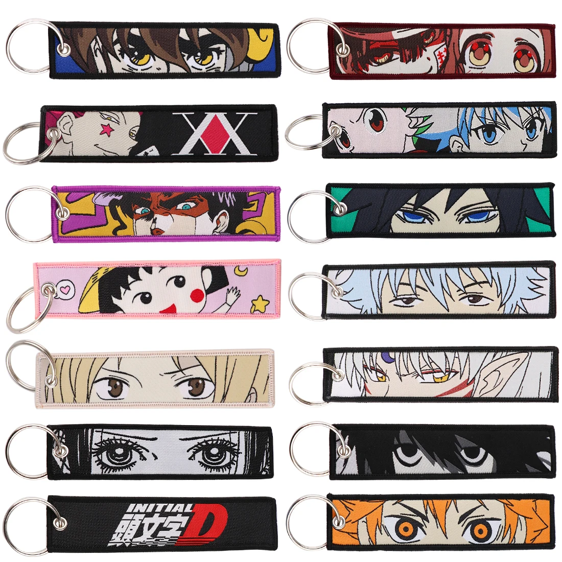 

Japanese Anime Novel Jet Tag New Embroidery Keyrings for Motorcycles Cars Backpack Key Tag Fashion Key Holder Gifts 1PCS