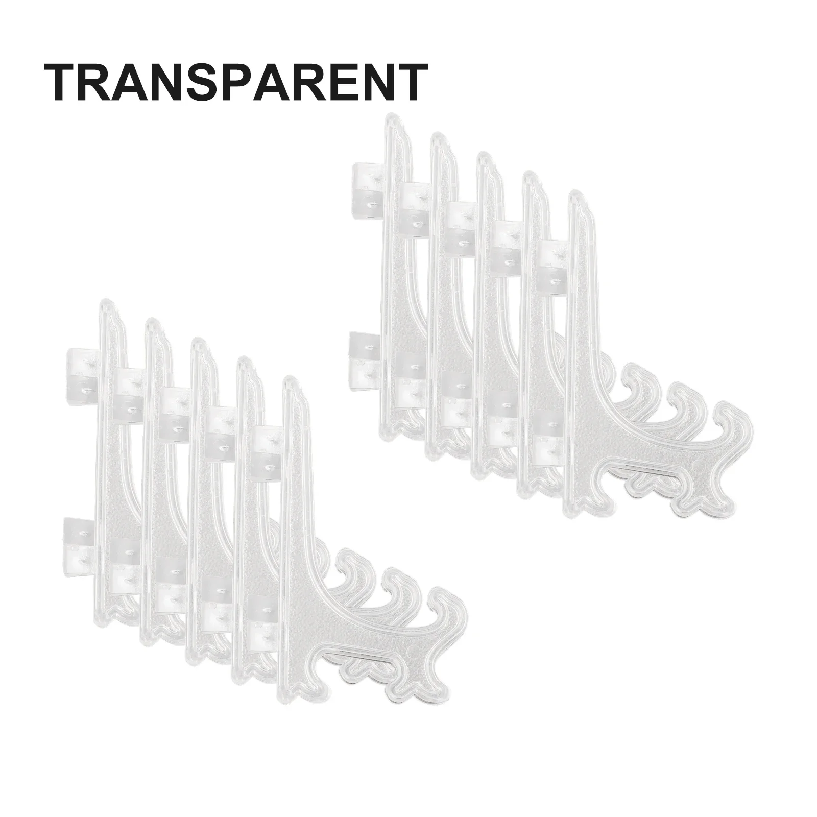 Supports D'assiettes En Plastique Transparent - Lot De 20, 10 Cm, Pliables, Pour Présentation Photos, Mariage