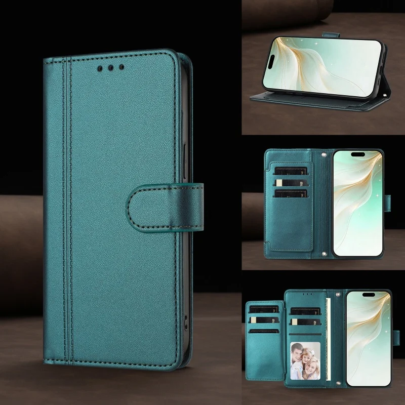 Elegant PU Leather Wallet Phone Case with Flip Cover