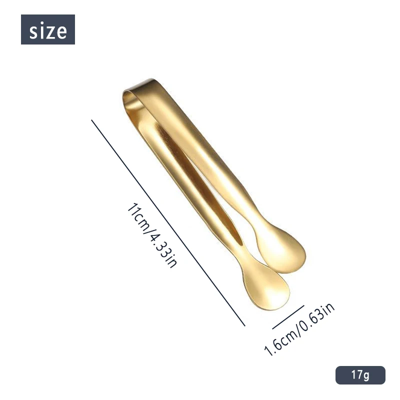 Stainless Steel Ice Cube Clip Ice Tong Bread Food BBQ Clip Barbecue Clamp Tool Bar Kitchen Accessories 10.8cm