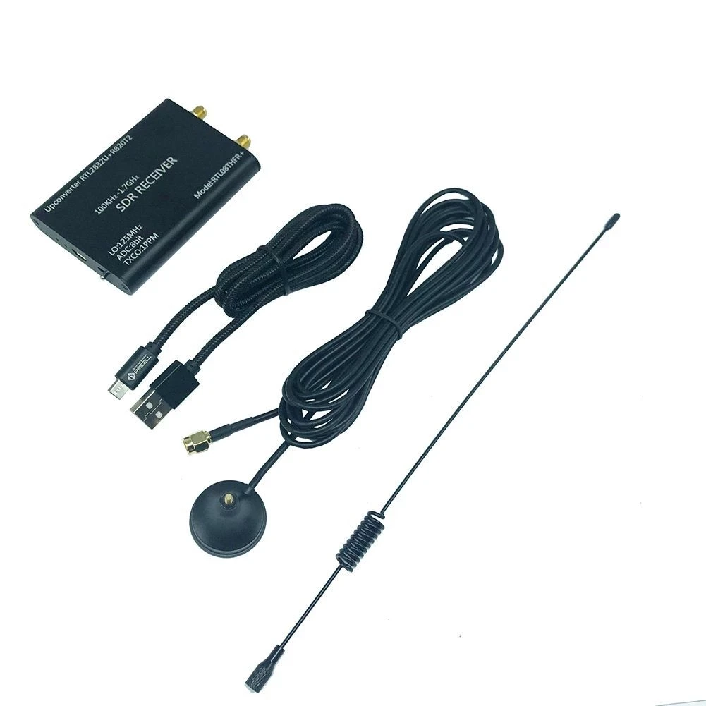 Ultimo 100Khz-1.7Ghz Rtl08Thfr Sdr Radio Upconverter 1Ppm Txco Ricevitore Rtl-Sdr Rtl2832U R820T2 Sdr Antenna Usb