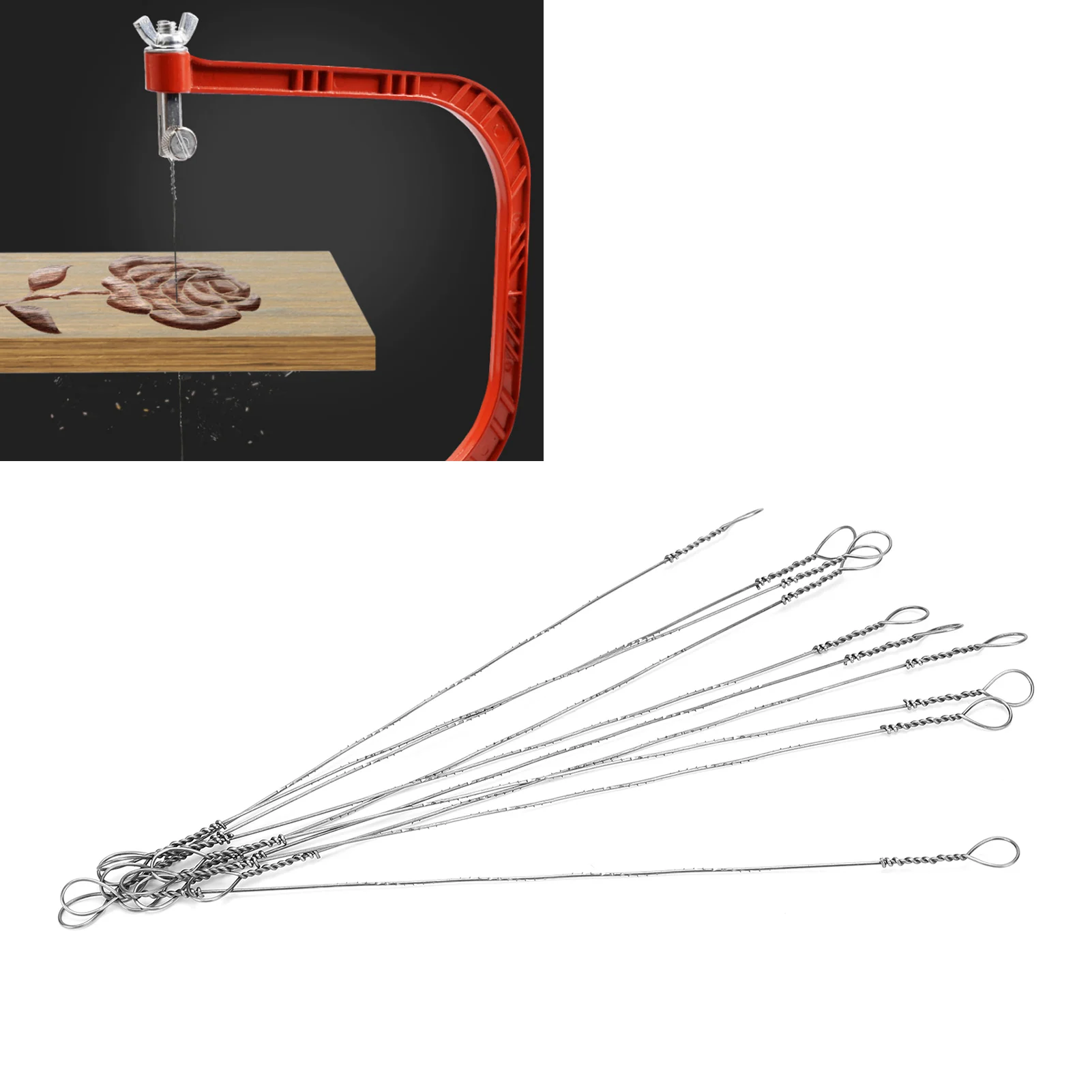 Wire Saw Blade High Carbon Steel Mini Sawing Strips Woodwork Cutting Replacement 150mm