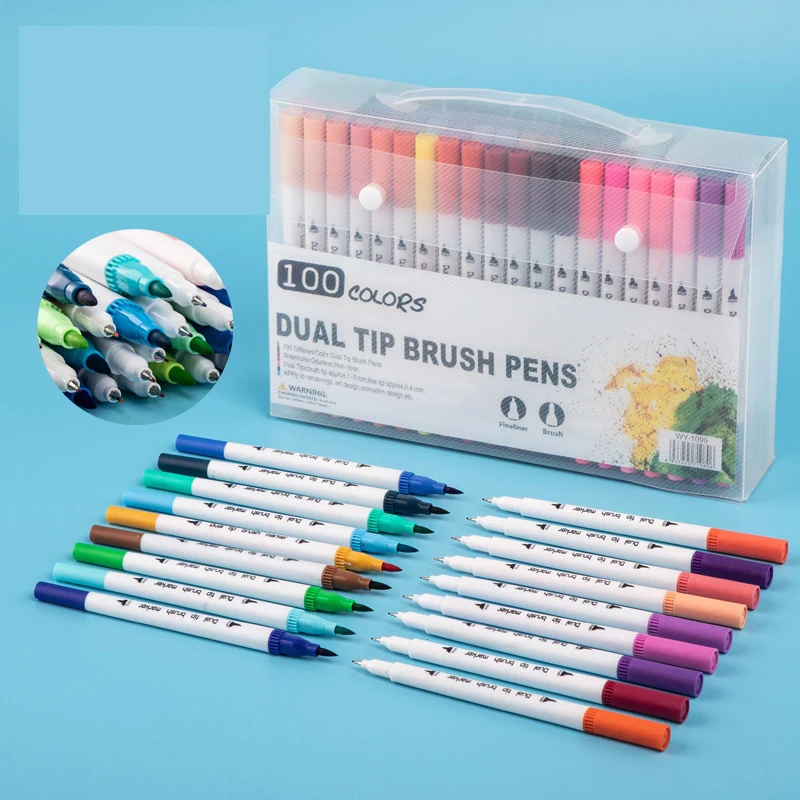 Knysna 100 Colors Markers Painting Pen Set for Gift Watercolor Marker