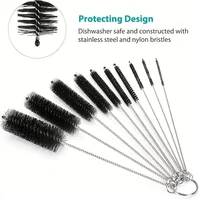 10pcs Bottle Cleaning Brushes Multifunctional Reusable Straw Cleaning Brush For Narrow Neck Bottles Cups 1