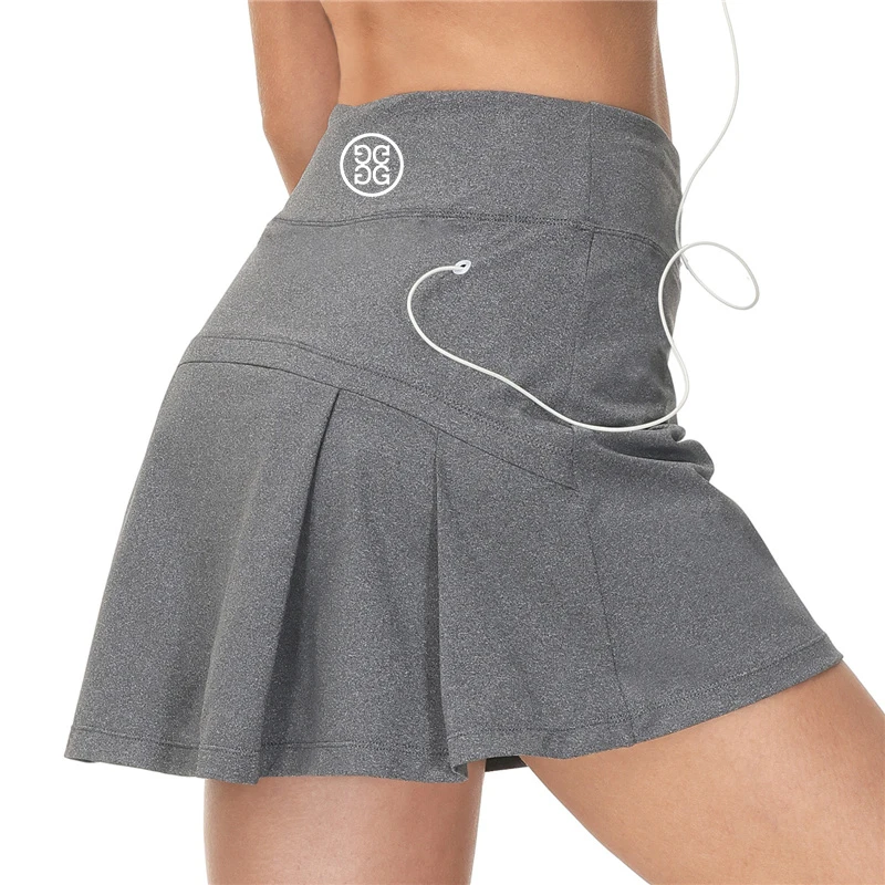  - Women's sports tennis skirt, golf skirt, fitness shorts, quick drying sports shorts, sports running high waisted yoga shorts