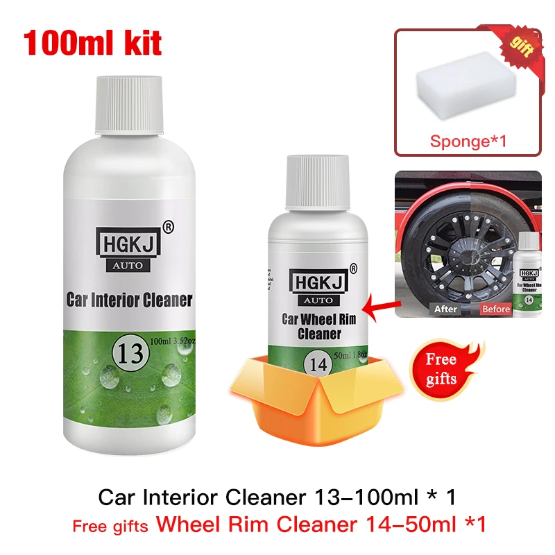 Car Interior Cleaner Fabric Roof AIVC Total Cleaning 50ml Washing-Free  Safety Belt Leather Seat Stain Removal Car Wash Detailing - AliExpress