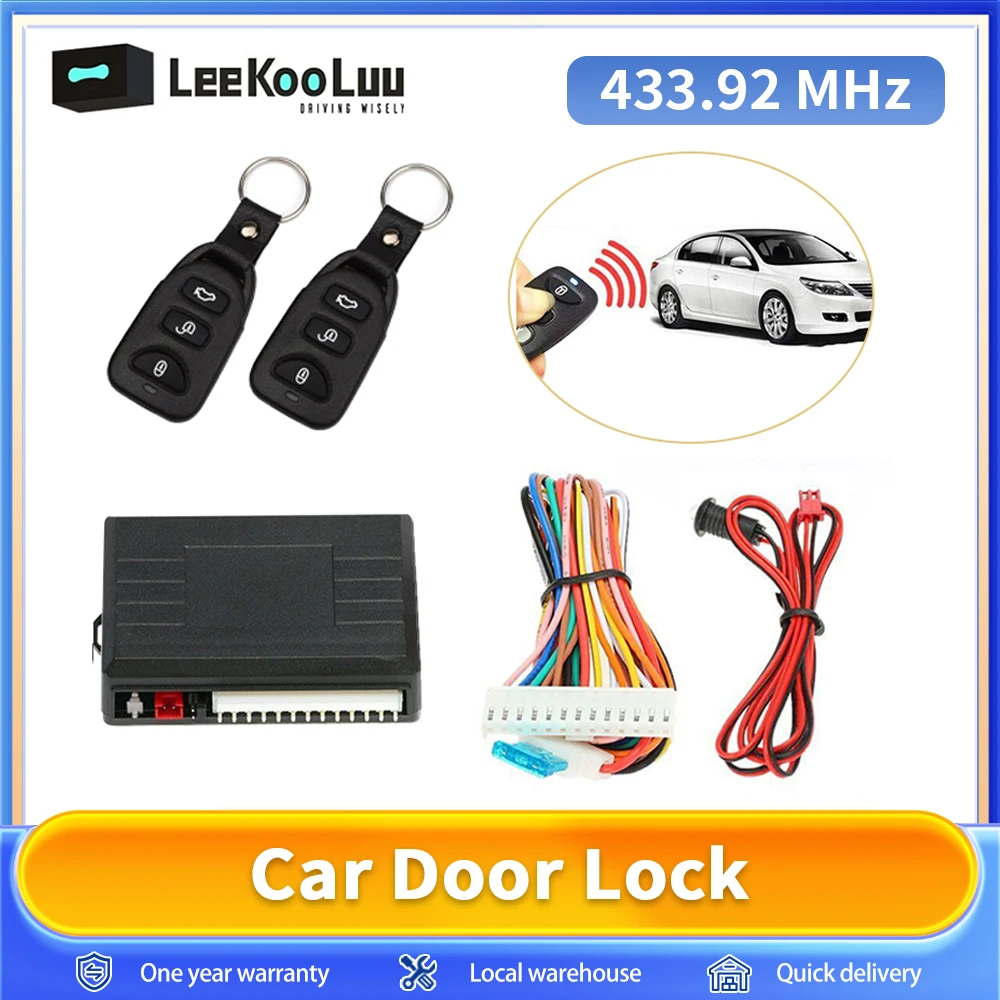 Leekooluu – serrure de porte de voiture universelle, système d'entrée sans clé, Kit de verrouillage Central avec télécommande, accessoires de voiture