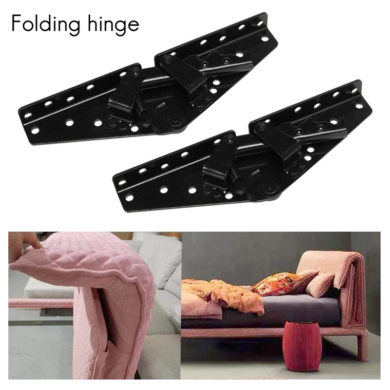 Metal Steel Black Sofa Bed Bedding Furniture Adjustable 3-Position Angle Mechanism Hinge Hardware