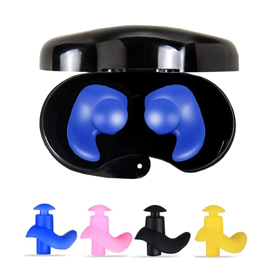 

4 Pairs Swimming Earplugs Waterproof Reusable Silicone for Showering Bathing Surfing Kids Adults Waterproof Reusable Silicone