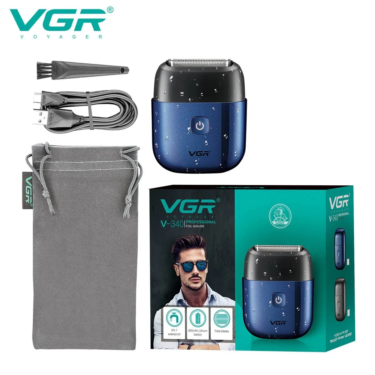 VGR V-340 ماكينة حلاقة رجالية راقية منزلية مريحة م...